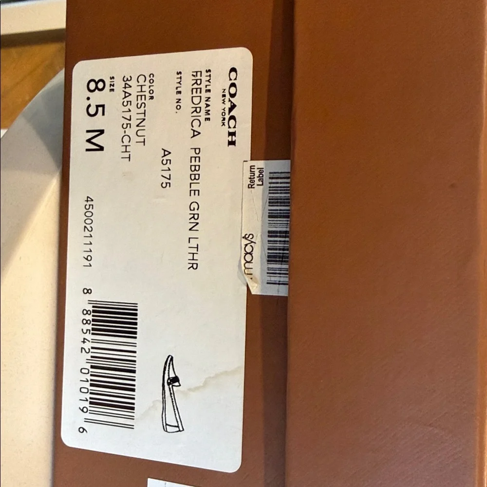 Coach Dark Brown Leather Slip-On Loafers - Picture 4 of 4